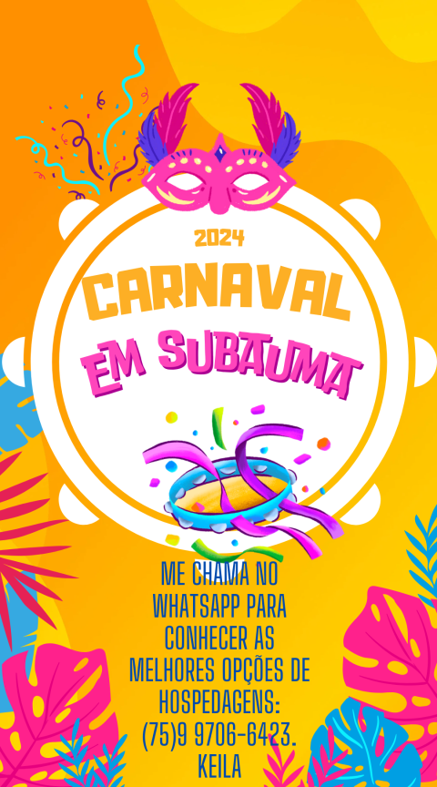 Apartamentos disponíveis para o carnaval em Subauma.